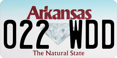 AR license plate 022WDD