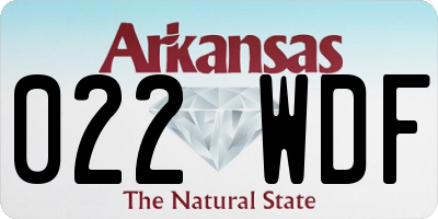 AR license plate 022WDF