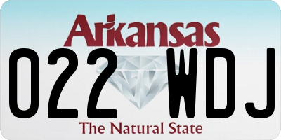 AR license plate 022WDJ
