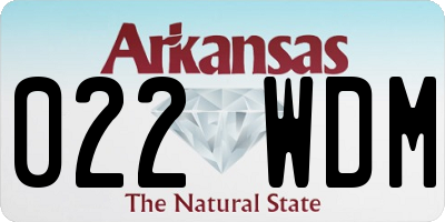 AR license plate 022WDM