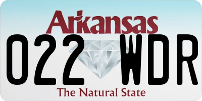 AR license plate 022WDR