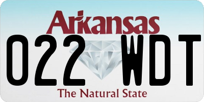 AR license plate 022WDT