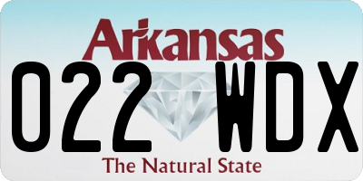 AR license plate 022WDX