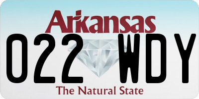 AR license plate 022WDY