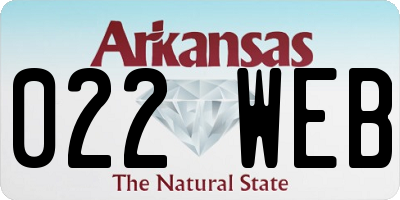 AR license plate 022WEB