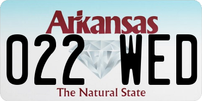 AR license plate 022WED