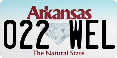 AR license plate 022WEL