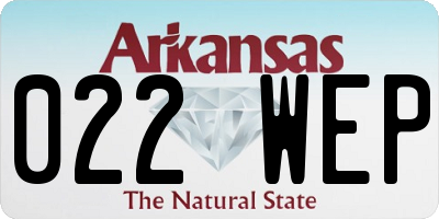 AR license plate 022WEP