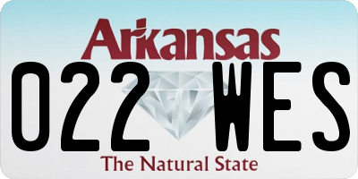 AR license plate 022WES