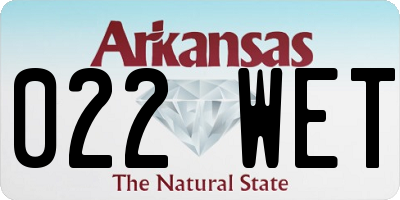 AR license plate 022WET