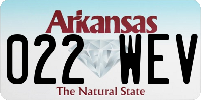 AR license plate 022WEV