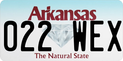 AR license plate 022WEX
