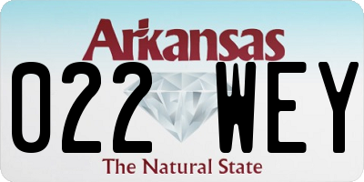 AR license plate 022WEY