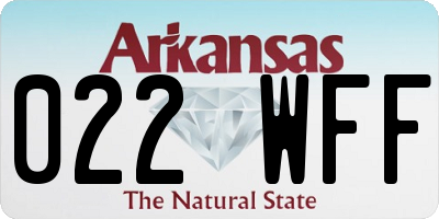 AR license plate 022WFF