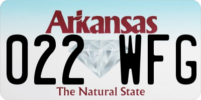 AR license plate 022WFG