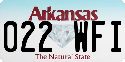 AR license plate 022WFI