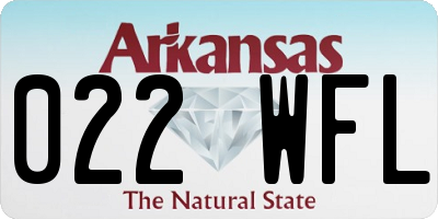 AR license plate 022WFL