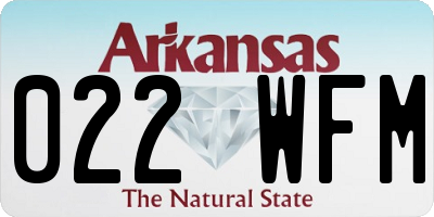 AR license plate 022WFM