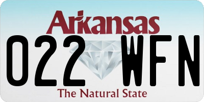 AR license plate 022WFN