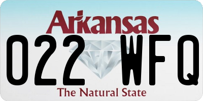 AR license plate 022WFQ