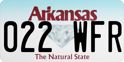AR license plate 022WFR