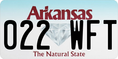 AR license plate 022WFT