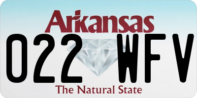 AR license plate 022WFV