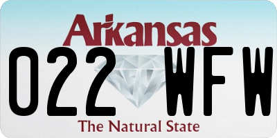 AR license plate 022WFW