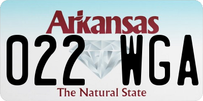 AR license plate 022WGA