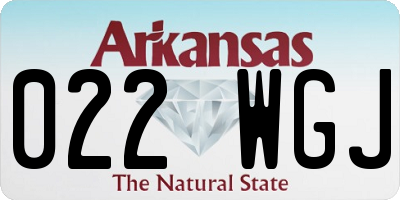 AR license plate 022WGJ