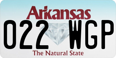 AR license plate 022WGP