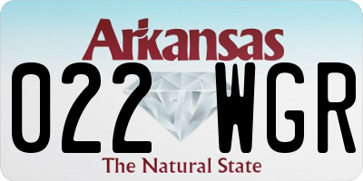 AR license plate 022WGR