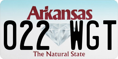 AR license plate 022WGT