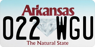 AR license plate 022WGU