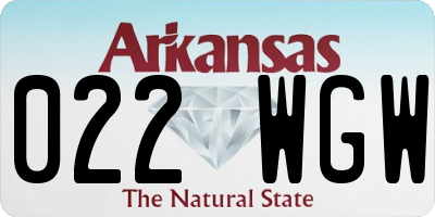 AR license plate 022WGW