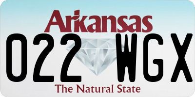 AR license plate 022WGX