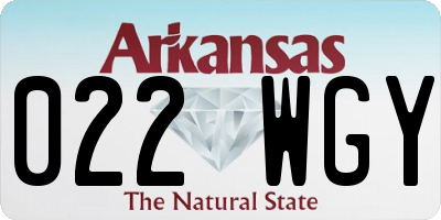 AR license plate 022WGY