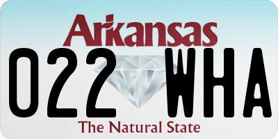 AR license plate 022WHA