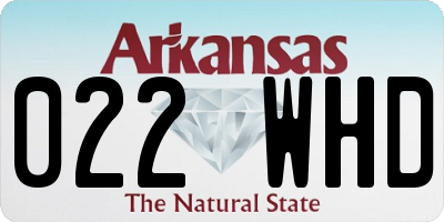 AR license plate 022WHD