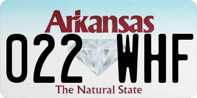 AR license plate 022WHF