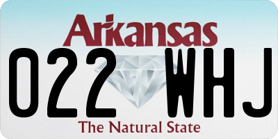 AR license plate 022WHJ