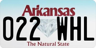 AR license plate 022WHL