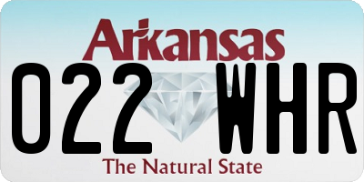 AR license plate 022WHR
