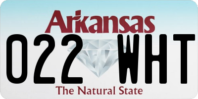 AR license plate 022WHT