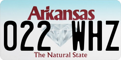 AR license plate 022WHZ