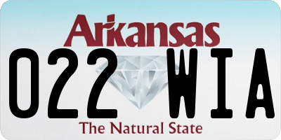 AR license plate 022WIA