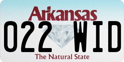 AR license plate 022WID