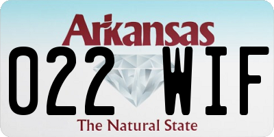 AR license plate 022WIF