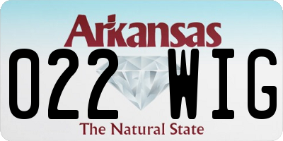 AR license plate 022WIG