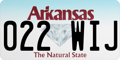 AR license plate 022WIJ